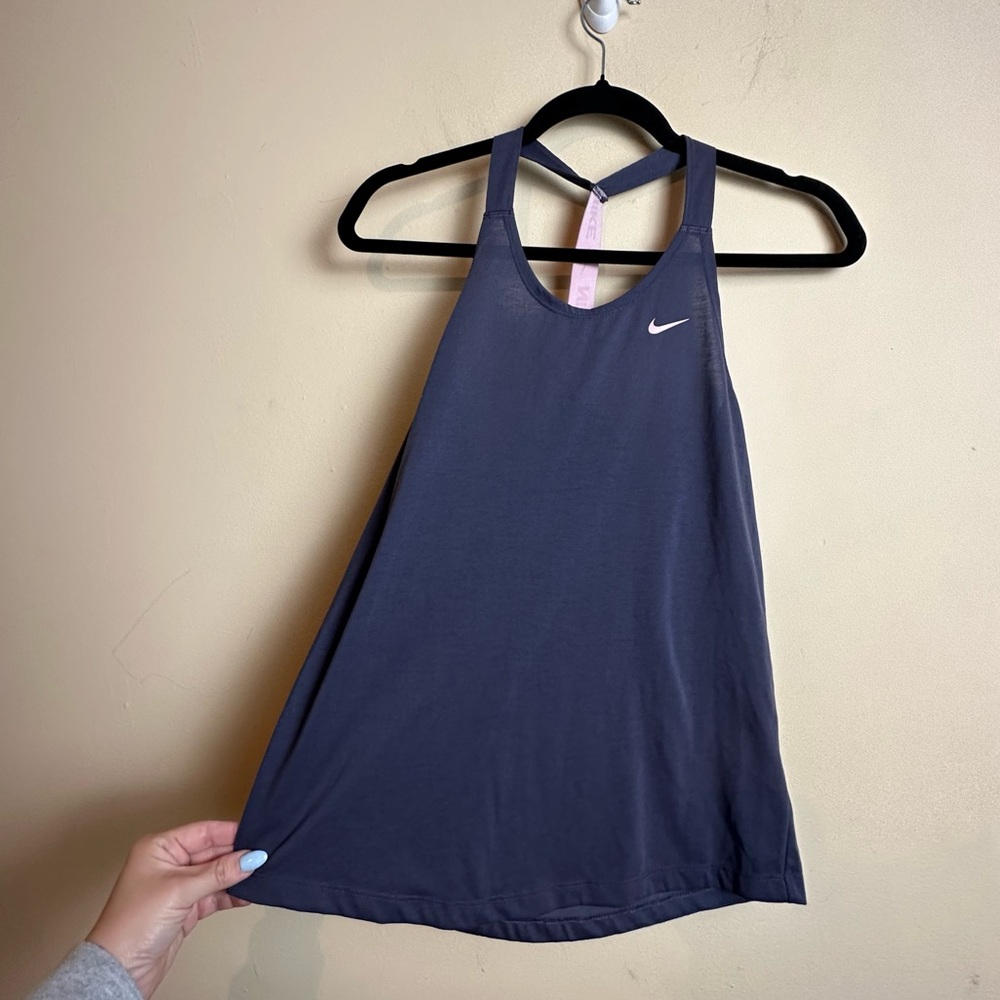 Nike Training Elastika Tank Top in Purple with Pink Accents Womens Size XS - Picture 5 of 16